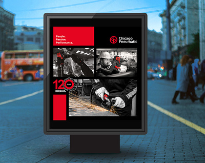 Chicago Pneumatic billboard billboard ux vector