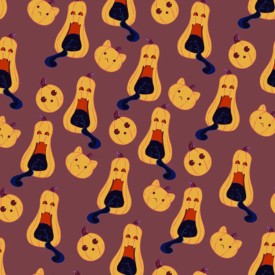 halloween pattern design digital illustration halloween illustration pattern pattern design pumpkins