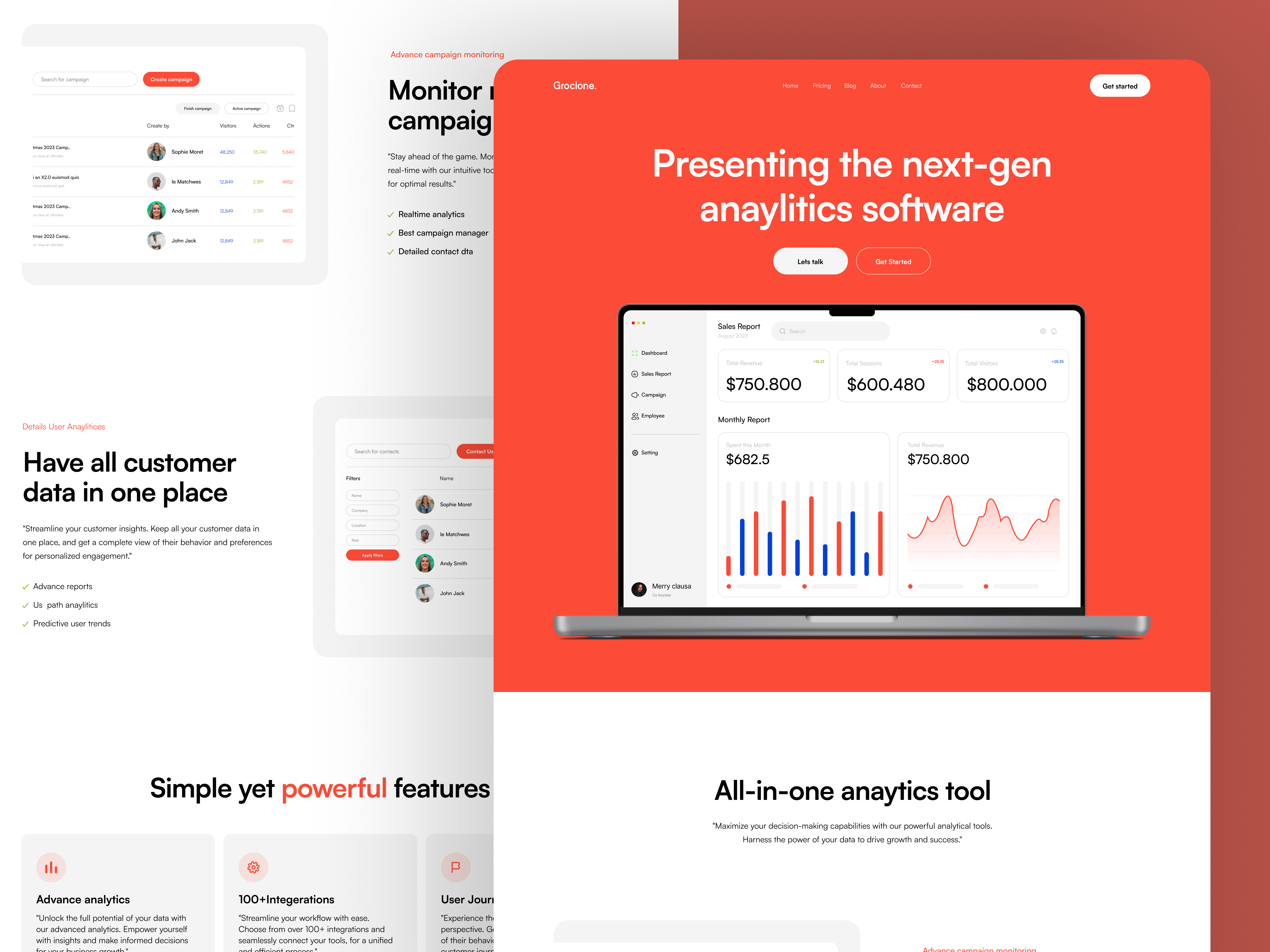 Analytics Software Landing Page Design analytics appdesign designinspiration figma graphicdesign interface landingpage uidesign uidesigner uiux uxdesign webdesign