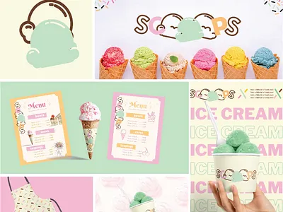 scooops brand design branding design graphic design logo