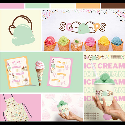 scooops brand design branding design graphic design logo