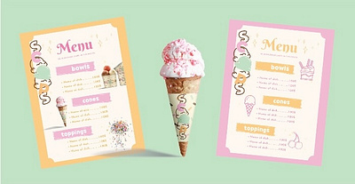 scoops menus branding design graphic design logo