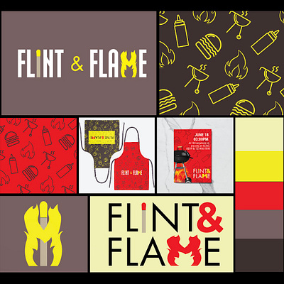 flint & flame brand design branding design graphic design logo