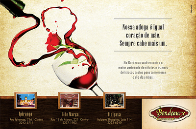 Anúncio Dia das Mães 🌹 Bordeaux Vinhos