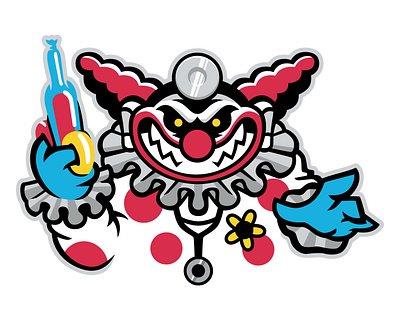 Laughter is the Best Medicine branding clown design digital digitalart halloween horror illustration killerclowns logo monster scary vector