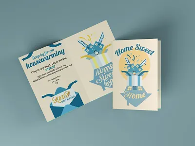 housewarming cards branding design digital illustration graphic design illustration