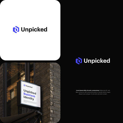 Unpicked Logo Design 3d animation box box logo branding door graphic design logo logo delivery motion graphics pick picked logo ui unpicked logo design