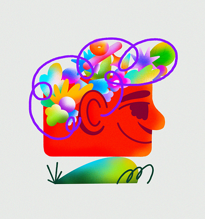 Big Head character design color colorful design graphic design illustration procreate