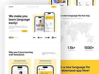 E Learning Landing Page Design creativedesign digitaleducation edtech elearning landingpagedesign learningplatform learnonline onlinecourses onlinelearning remotelearning responsivedesign skilldevelopment uidesign virtualclassroom webdesign websitedesign