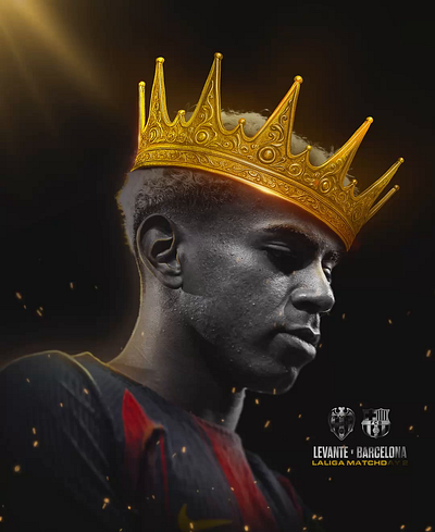 Barcelona Match Day Poster - Lamine barca barcelona laliga lamine yamal levantebarca matchday poster design
