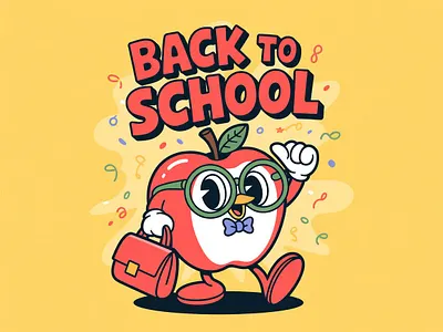 Back to school design graphic design illustration poster