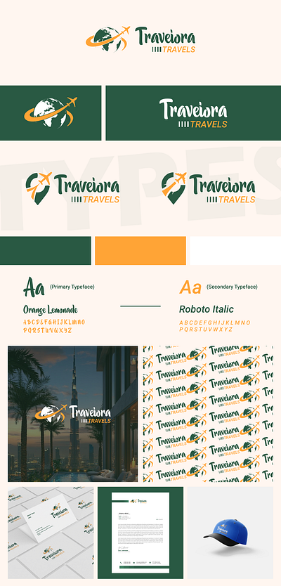Traveiora Travels – Brand Identity Design branding graphic design illustrator logo vector