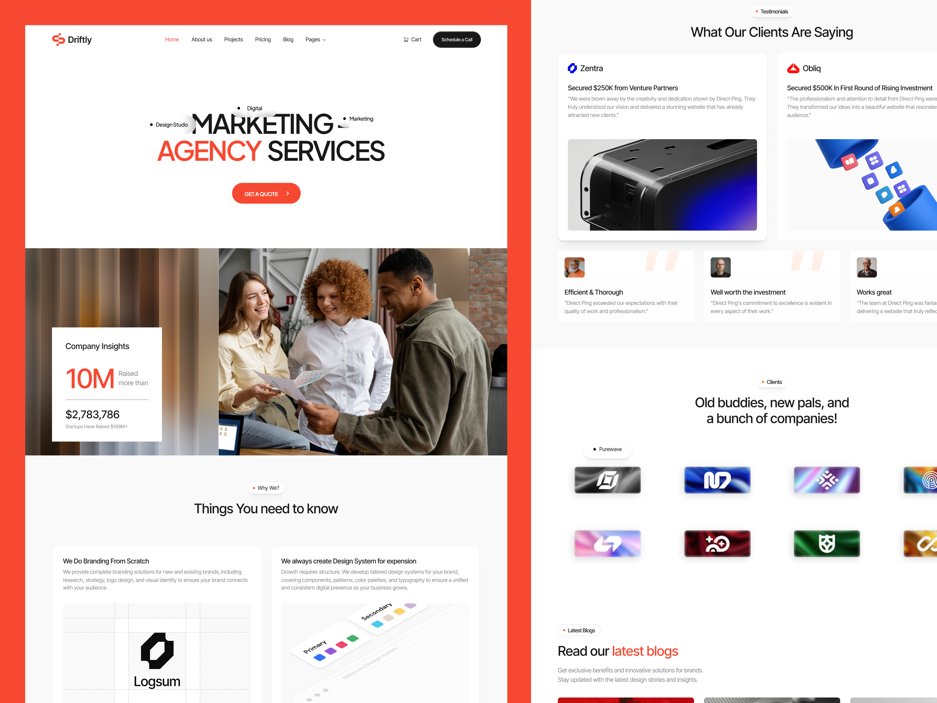 Driftly - Agency Website Design agency template agency webflow agency website agency website design agency website template web design webflow template website design