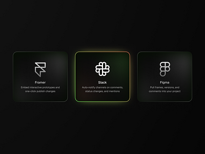 Dark Bento Card bento bento cards card clean dark dark mode darkmode design elements gradient illustration integration layout minimalist product design ui ui design ux ux design whitespace