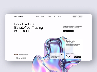 Clean & Minimal UI for Trading Broker Platform apple bank blockchain broker clean crypto fintech liquid minimal modern neat trade trading trendy ui ux uxui web3 webdesign