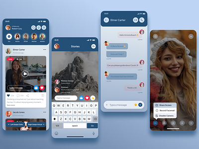 Live Streaming App appdesign cleanui liveapp livestreaming minimaldesign mobileapp modernapp neumorphism realtime socialapp streamingapp ui uidesign uiux ux