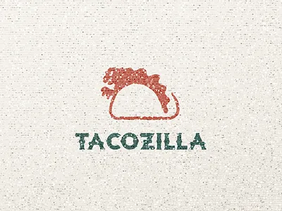 Restaurant Identity Design - Tacozilla branding brandmark dinosaur dragon food godzilla graphic design identity illustration lettering logo logo design logos mexican restaurant southwest taco vintage