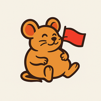 Chubby Mouse Mascot LOGO 3d animation graphic design logo motion graphics ui