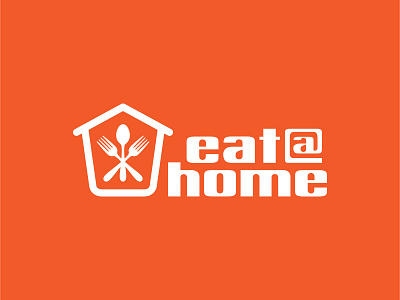 Eat at home benin city flat logo food logo fork logo home logo minimalism nigerian designer nigerian food nigerian restaurant restaurant spoon logo
