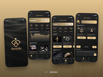 AurorAi - Smart Gold Trading” aidesign app appdesign branding design dribbble fintechdesign goldtrading logo luxuryui mobileappdesign productdesign typography ui uidesign uiux userexperience ux uxdesign