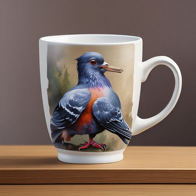 Colorful Bird Art Mug Design – Nature Inspired Kitchenware home decor