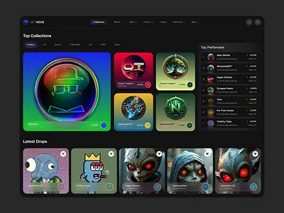 NFT Crypto Dashboard blockchain ui crypto dashboard crypto design crypto ux defi dashboard nft community nft dashboard nft design nft marketplace web3 design