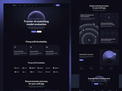 AI – Evaluation Platform Website Design ai evaluation ai platform design ai tools framer website llm tools ml platform prompt engineering ux ui web design web3 design website