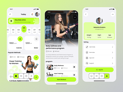 Fitness Mobile App UI ai app app design fitness app fitness tracker gym website health app ios app mobile mobile app mobile app design mobile app ui runnning tracker ui ui ux design uiux ux workout plan workout tracker