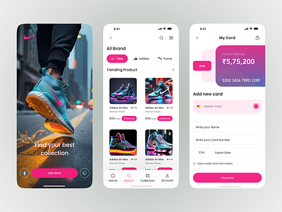 Shoe Mobile App dribbbleshots footwear interfacedesign mobile app nike nike shoe onlineshopping sho shoe shoe app shoe mobile app shoe shopping shoestore sport shoe uiinspiration
