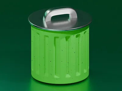 Cute Dustbin 3D Icon 3d 3d icon cute dust bin dustbin icon trash