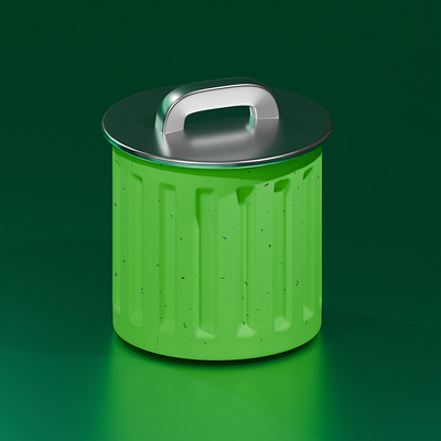 Cute Dustbin 3D Icon 3d 3d icon cute dust bin dustbin icon trash