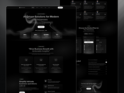 AI Solutions Landing Page ai ai design ai landing page ai solution ai tools artificial intelligence design figma design homepage landing page saas ai ui uiux web design website website design