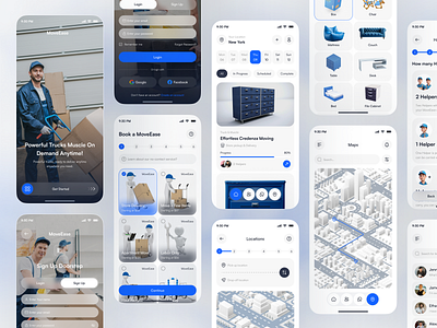 Find Movers & Delivery Service Mobile App UI app app design booking app delivery delivery app delivery service ios logistics mobile mobile app movers movers app service app tracking app ui concept