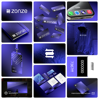 Zonze Visual Identity brand brand design brand identity brand logo branding company logo graphic design innovate letter z logo logo design minimal logo modern logo monogram logo software startup tech logo techno logo technology logo visual identity