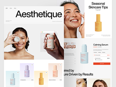 Ecommerce Homepage UI awe beauty design e commerce ecommerce ecommerce design product uiux web web design website