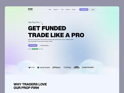 Prop trading firm - Landing Page best prop firms crypto crypto homepage crypto ui homepage landing page prop firm prop trading trading landing pag trading ui ui uiux ux web design