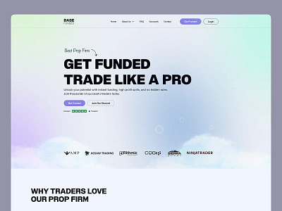 Prop trading firm - Landing Page best prop firms crypto crypto homepage crypto ui homepage landing page prop firm prop trading trading landing pag trading ui ui uiux ux web design
