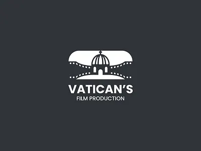 Vatican's Film Production Logo Concept bioskop branding business logo channel tv company logo design film graphic design illustration logo logo design movie rome tv vatican vector