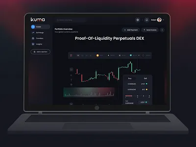 Kuma - Crypto Dashboard banking dashboard crypto crypto app design crypto dashboard crypto exchange crypto trading dashboard design crypto wallet cryptocurrency defi web app depin crypto kuma inu website kuma token metrics trading trading bot uptime kuma web3 dashboard wed design
