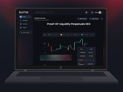 Kuma - Crypto Dashboard banking dashboard crypto crypto app design crypto dashboard crypto exchange crypto trading dashboard design crypto wallet cryptocurrency defi web app depin crypto kuma inu website kuma token metrics trading trading bot uptime kuma web3 dashboard wed design