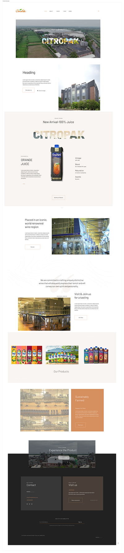 Citropak website layout 3d figma landing page light mode logo modern ui product design ui ui design ux design
