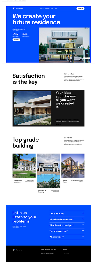 Real-estate Landing-page dribbble real estate modern ui property management property website real estate design real estate inspiration real estate ui