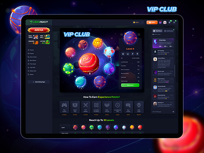 Casino : VIP CLUB Dashboard casino dashboard casino interface casino vip club dashboard online casino vip club vip club dashboard