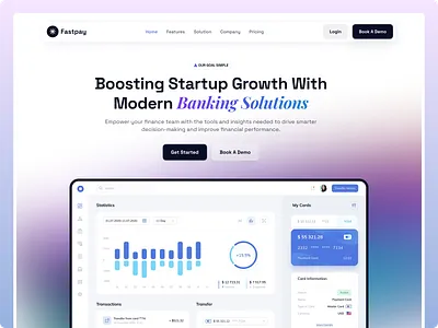 Fastpay Banking Platform bank banking platform banking website finance finance landing page finance website fintech fintech landing page fintech website home page minimalist payment payment system saas saas landing page ui design uiux web design