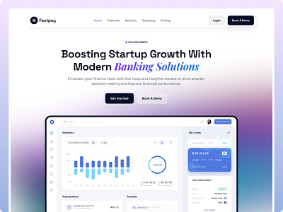 Fastpay Banking Platform bank banking platform banking website finance finance landing page finance website fintech fintech landing page fintech website home page minimalist payment payment system saas saas landing page ui design uiux web design