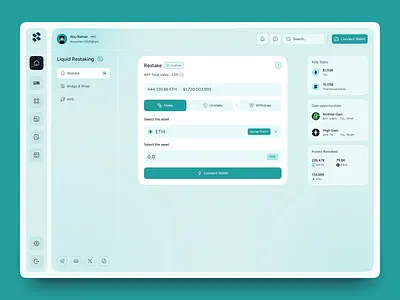 Kelp - Crypto Dashboard blockchainux card crypto exchange cryptodashboard cryptodesign cryptoportfolio dappdesign defi defiui kelpui landing page nft uxui wallet ui web design web3design website