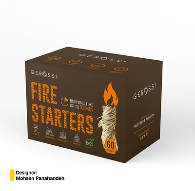 Ignite the Brand, Not Just the Fire design fire firestarters modern mohsenpro orange packaging