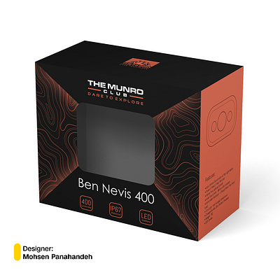 Built for adventure. Branded for impact black branding design minimal mohsenpro orange packaging premium