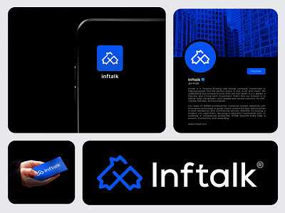 INFTALK® branding branding identity construction designer dibbble graphic design inftalk logo logo design logo designer logo inspiration real estate