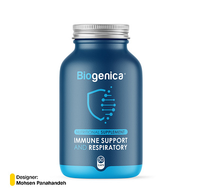 Health supplement packaging design blue design health minimal modern mohsenpro packaging premium supplement